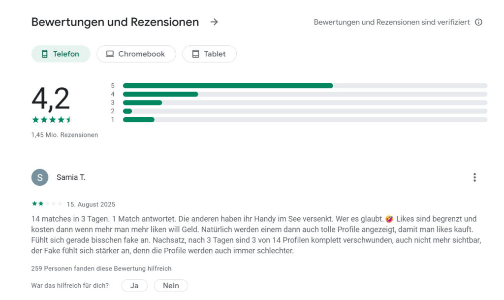 dating seiten bewertungen