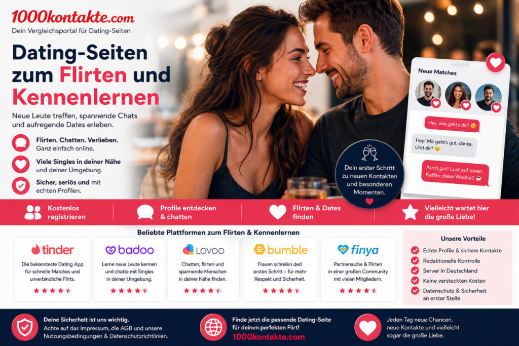 Dating-Seiten zum Flirten und Kennenlernen